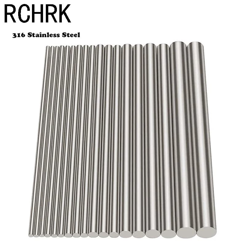 1Pcs 316 SS 6mm 8mm 10mm 12 16 20 mm OD Linear Shaft Cylinder Rail Chrome Plated Round Rod Optical Axis for CNC 3D Printer Parts