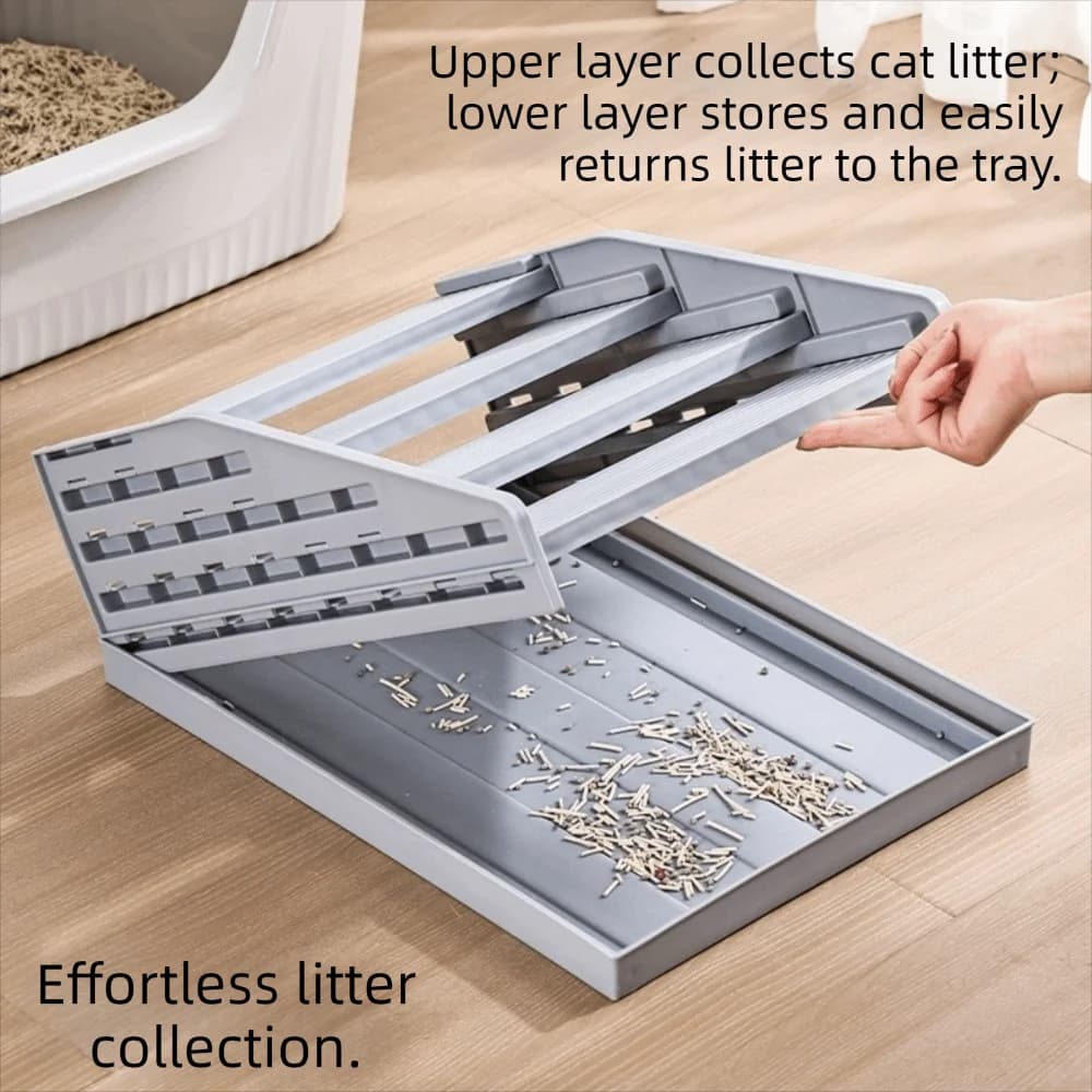 Non Slip Cat Litter Stair Removable Filter Function Cat Litter Box Footrest Durable Waterproof Cat Sand Control Pad
