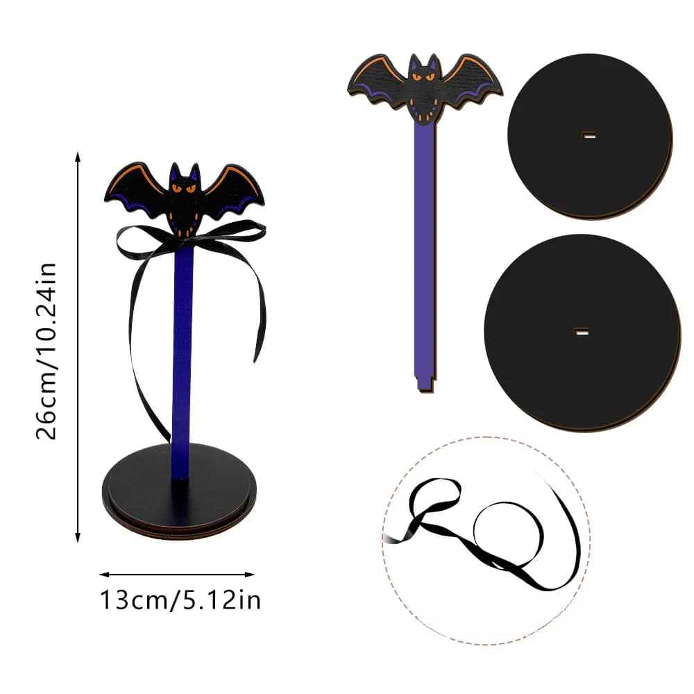 Halloween Wooden Pumpkin Shape Standing Toilet Paper Holder Spooky Home Decor Halloween Paper Roll Holder Ornament