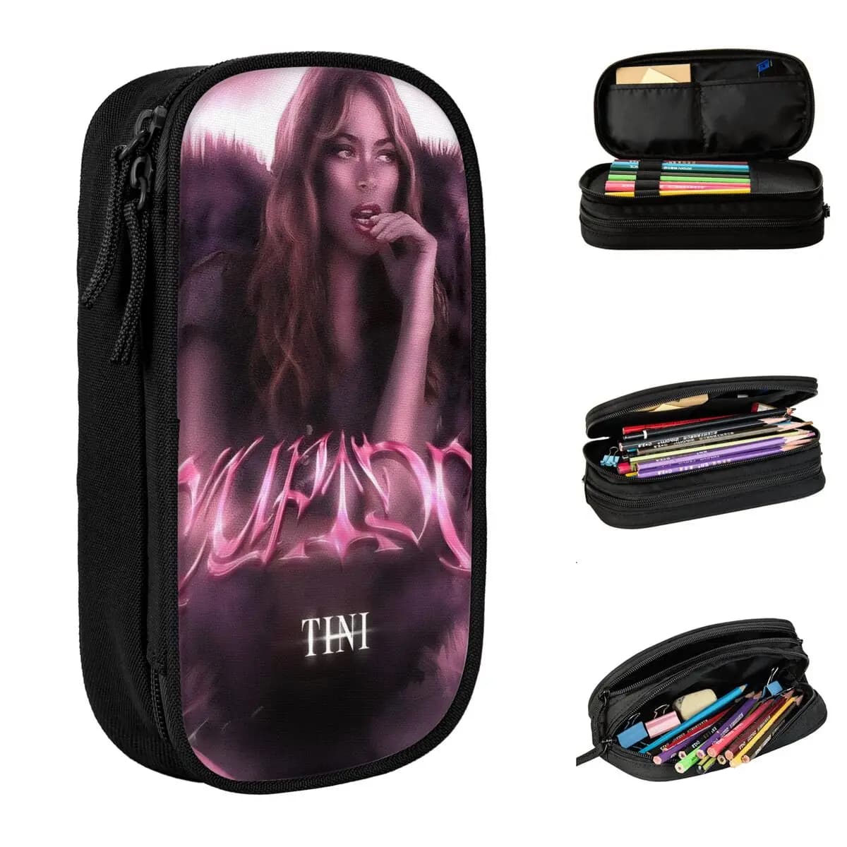 TINI STOESSEL Futtura Tour Astuccio in tela Astuccio per matite Studenti Carino grande Ritorno a scuola Astucci per matite Organizzatore di cancelleria