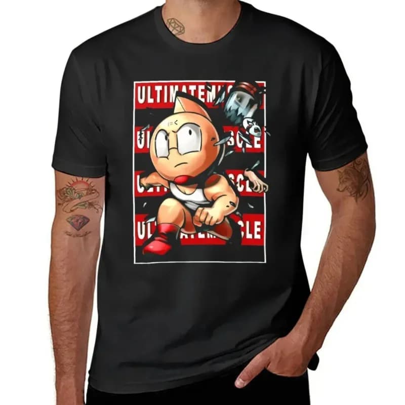 Muscle genaolax anime Kinnikuman man s summer casual classic T-shirt fresh sport tees premium leisure graphic EUR size