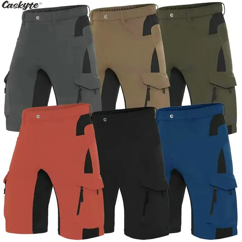 CASKYTE Cycling Shorts for Men, Outdoor Sports Clothing, MTB Downhill Pants, Breathable Bicycle Shorts and Comfortable