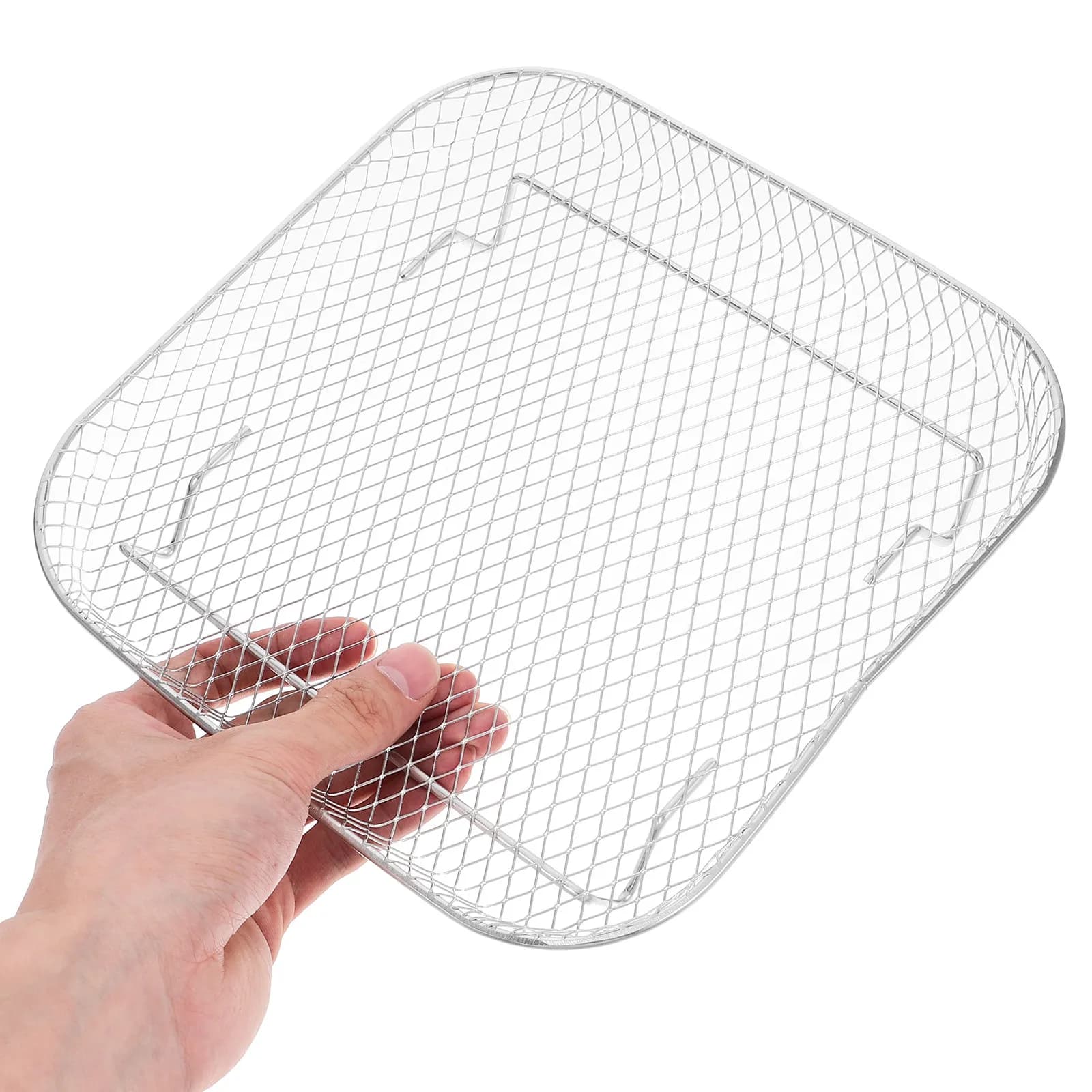 3Pcs Stainless Steel Air Fryer Rack Square Grill Mat for Grilling Baking Steaming Efficient Cooking Air Fryer Accessories