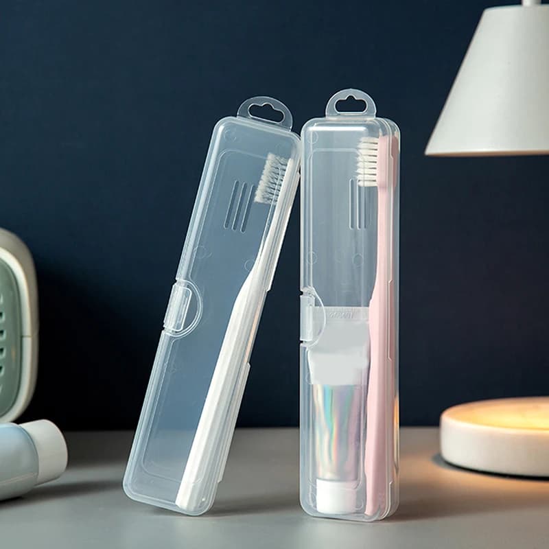 Transparent Toothbrush Box Travel Portable Toothbrush Holder Plastic Toothpaste Storage Organizer Toiletries Container