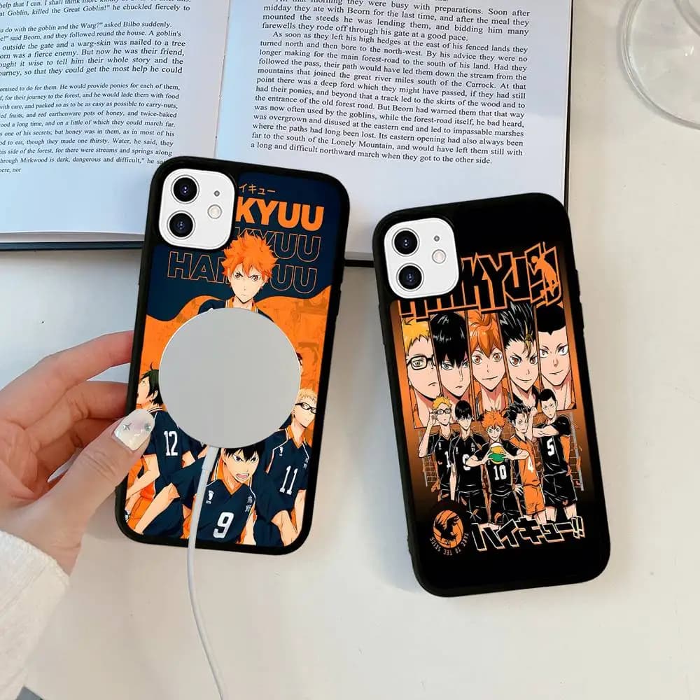 Haikyuu Karasuno Volleyball Phone Case Magnetic Case For iPhone 16 14 13 12 11 15 Pro Max Plus For Magsafe Wireless Charge Cover