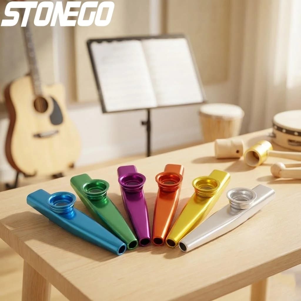 Kazoo in Metallo per Principianti, Facile da Suonare, Strumento Musicale Perfetto per l'Accompagnamento di Chitarra e Ukulele