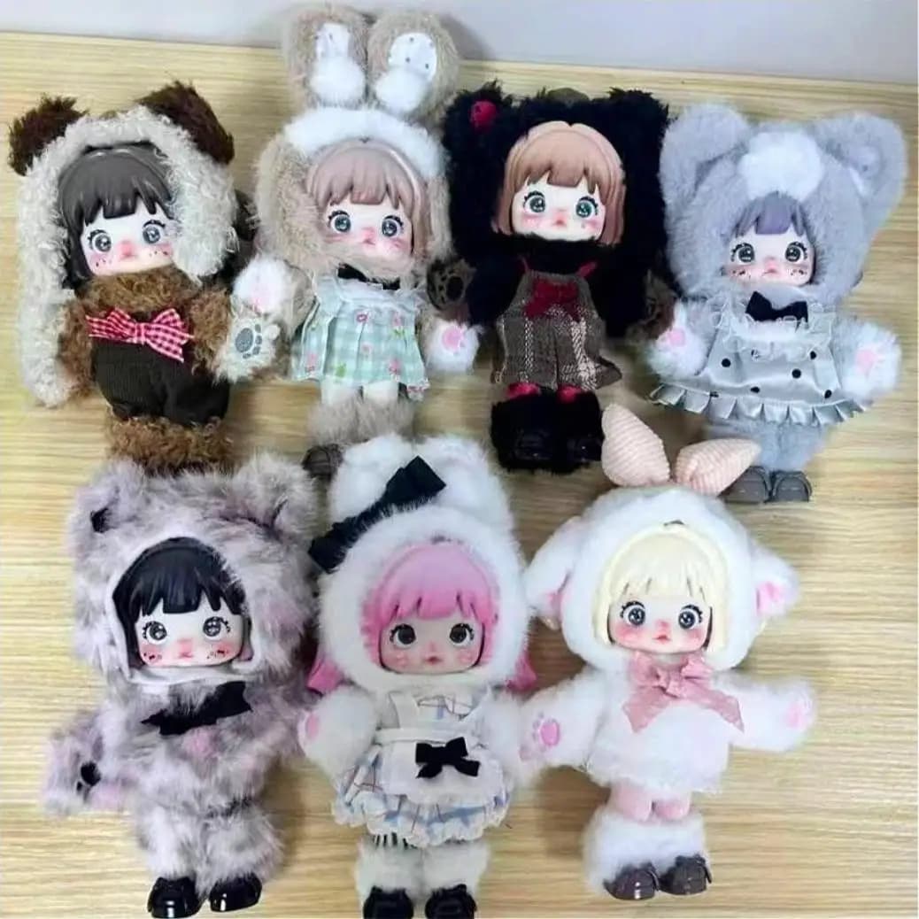 Nommi Forest Kingdom Series Blind Box Kawaii Vinyl Plush Surprise Bag Joint Movabale Action Figure Mystery Toy Collectible Gifts