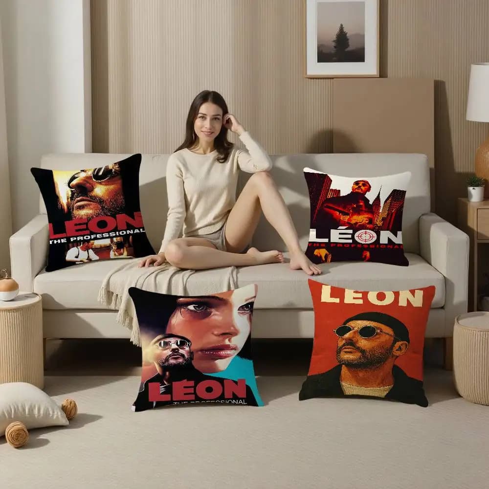 Leon Movie Cushion Cover Inches Farmhouse Decor Home Throw Pillow Covers for Couch Decorations
