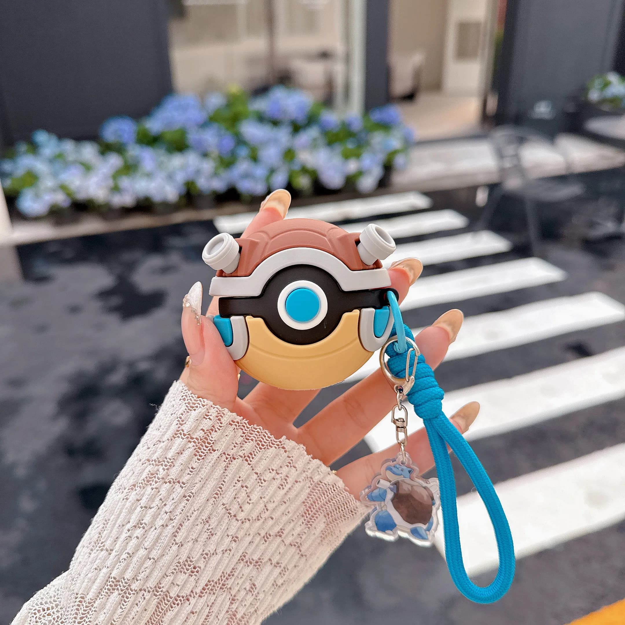 Custodia Protettiva Antiurto per Auricolari AirPods 4/3/Pro2/Pro3 con Design Cartone Animato Blastoise, Idea Regalo Creativa per le Feste