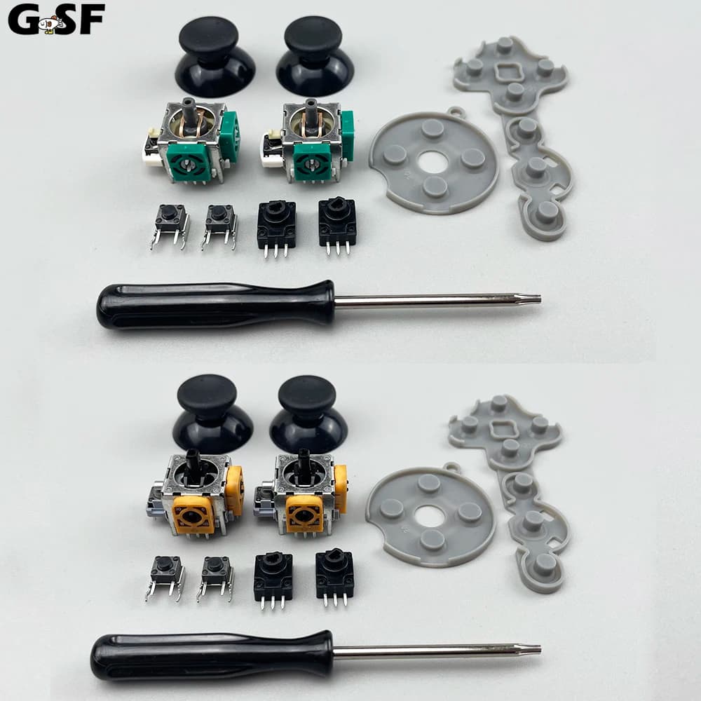 GSF 11 in 1 Analog Stick Sensor Potentiometers + Thumb Grips LT RT Trigger Switch Button For Xbox 360 Controller