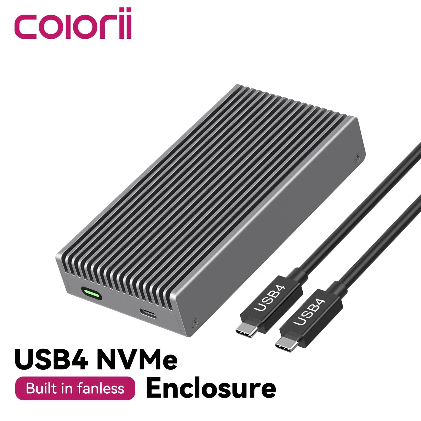 Custodia SSD USB4 M.2 NVMe da 40 Gbps compatibile con custodia SSD Thunderbolt 4/3 USB-C M.2 NVME ASM2464 Custodia per disco rigido esterno