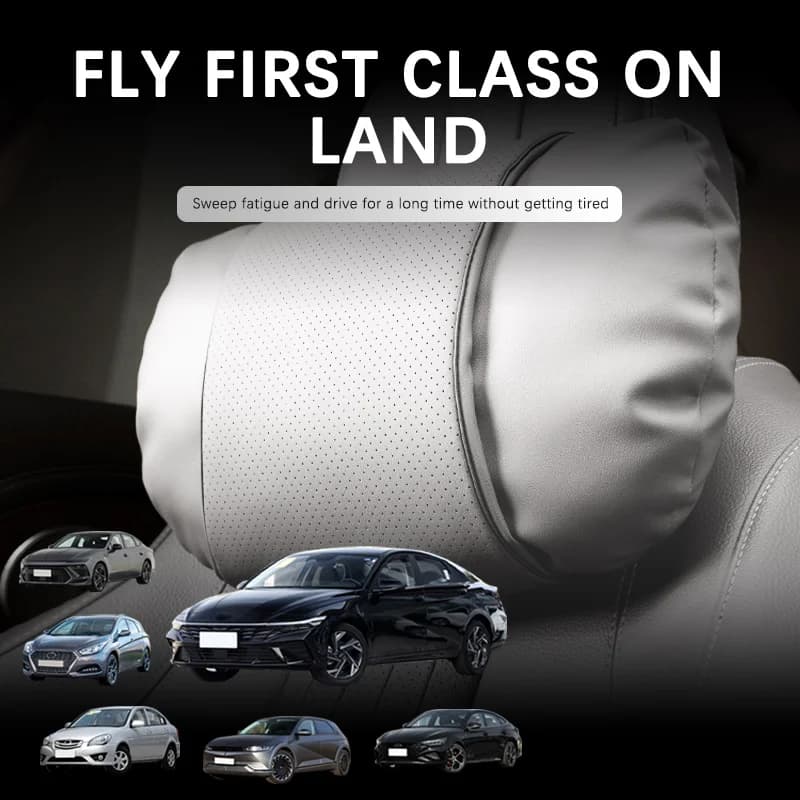Supporto per auto poggiatesta per Hyundai i10 Elantra N i20 i30 i40 IONIQ 5 cuscino per il collo in pelle scamosciata per auto accessori da viaggio morbidi e confortevoli