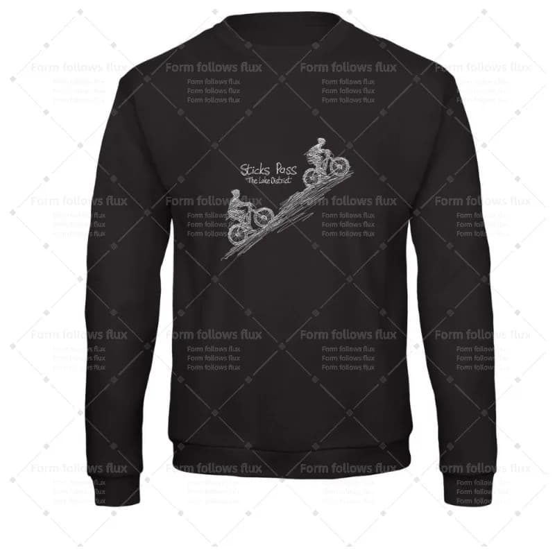 T-shirt con cappuccio da uomo 2026 Sticks Pass – The Lake District, stile fumetto disegnato a mano, unisex, taglie dalla S alla 6XL, adatto anche per taglie forti