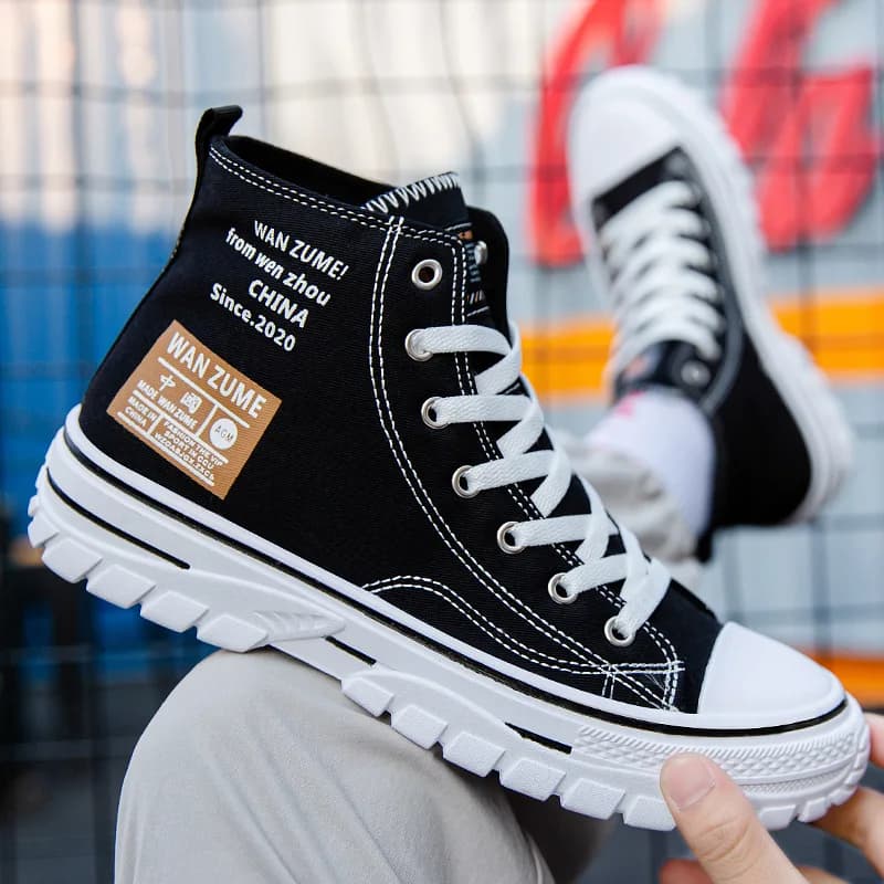 New Men's Shoes High Sneakers in Canvas Casual Shoes Fashionable Men's Casual Table Shoes Fashion For Men Zapatillas Hombre