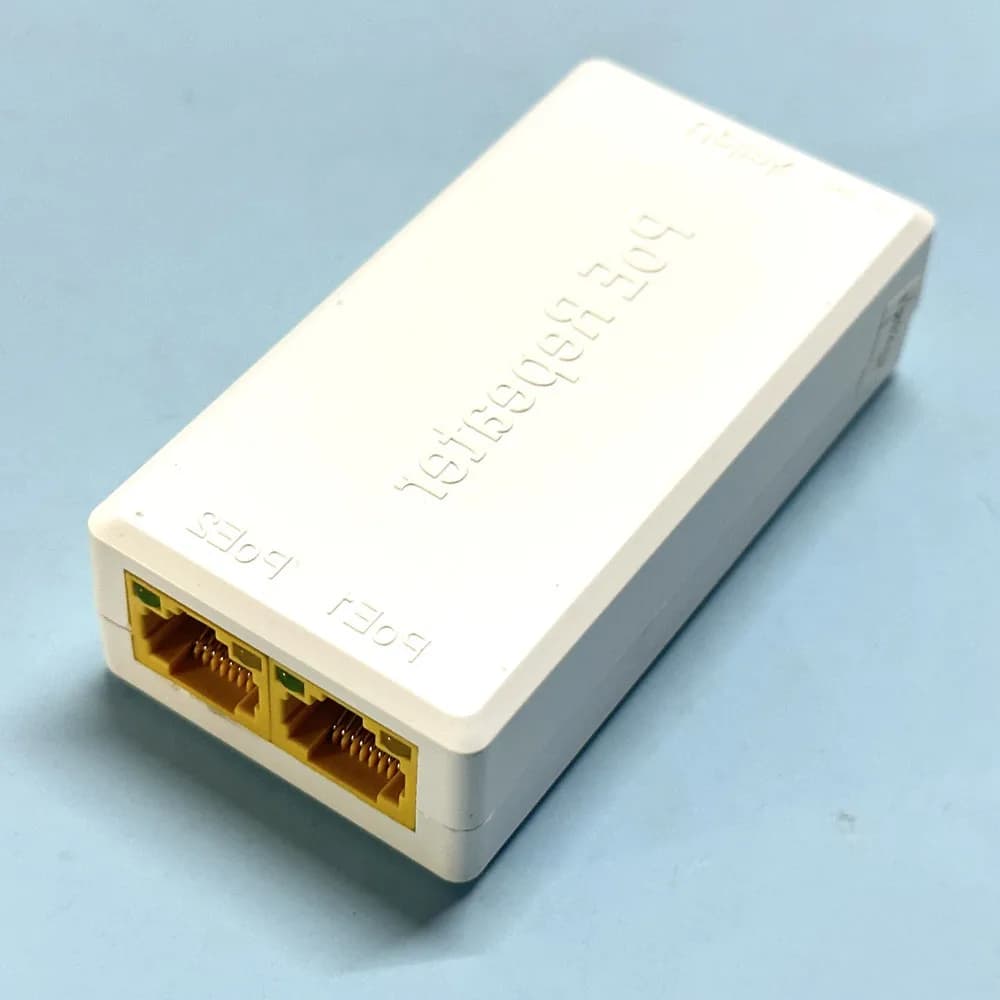 Extender POE from 1 to 2 ports, Network Switch, POE 100Mbps Repeater with IEEE 802.3af Input/Output standard for IP cameras, extends up to 100 meters