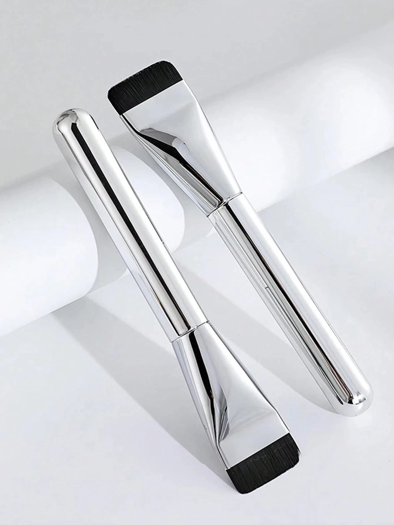 Ultra thin flat foundation brush: easily apply BB concealer and cream, flat brush for face mask application, straight brush.