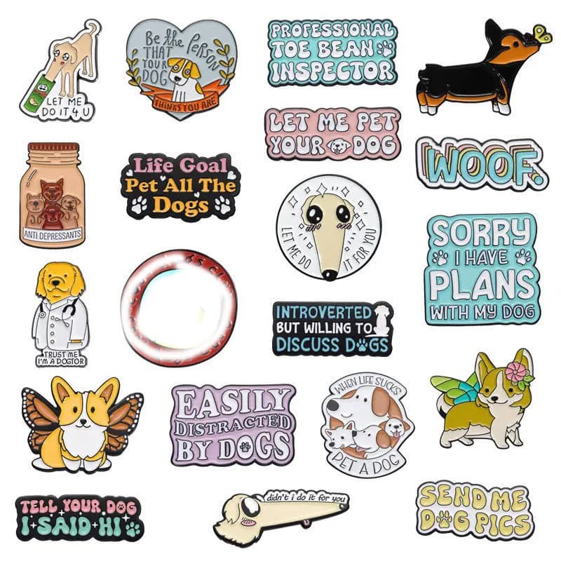 Dog seies infuson smalto Pin divertente spilla cartoni animati distintivo per borse Jeans felpe con cappuccio Denim spilla gioielli bambini miglior regalo