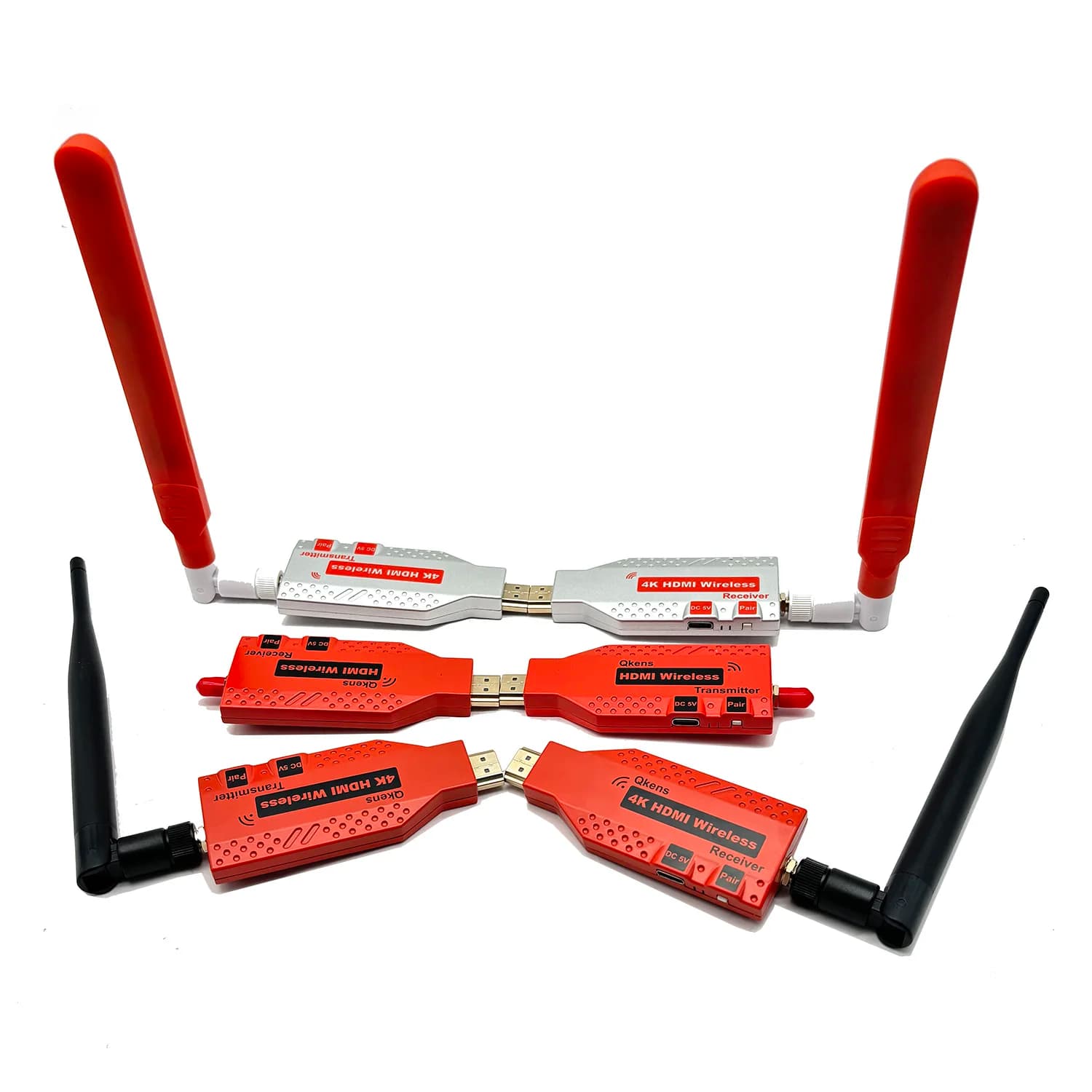 Extender HDMI Wireless 50m 100m 150m 1080p 4K, Trasmettitore e Ricevitore Video, Adattatore Display per Fotocamera e Laptop su TV o Monitor
