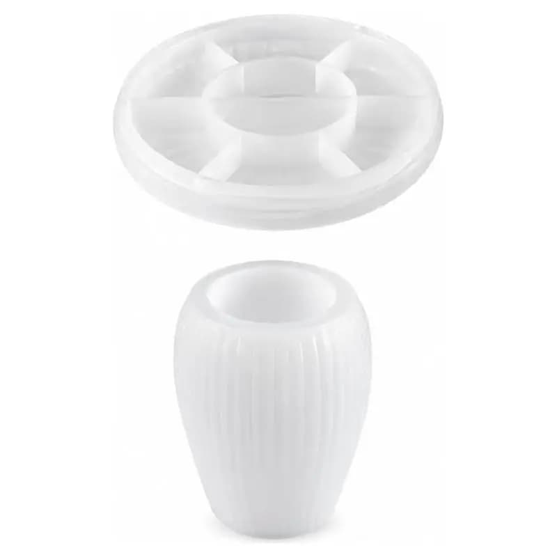 IALJ-Flexible Plaster Clay Mold For Soap Forging, 3D Silicone Mold For Candle Making And Resin Casting, Concrete Flower Pot