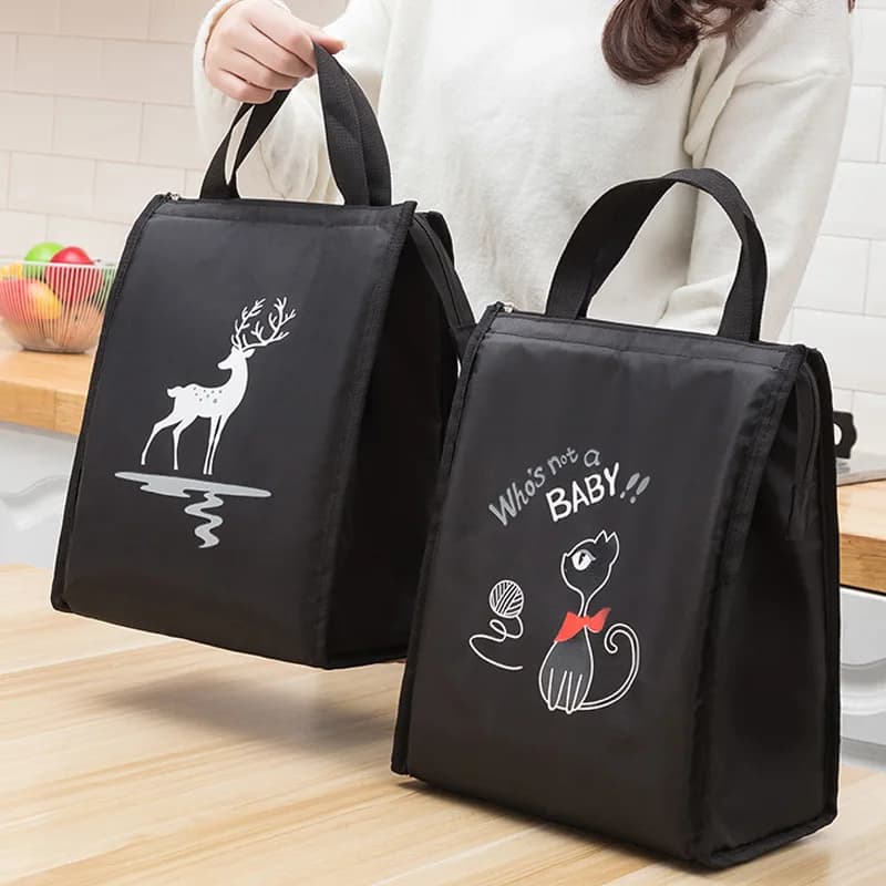 Pendolari palmare con pranzo caricato borsa per il pranzo borsa per il pranzo isolante borsa per il pranzo grande in foglio di alluminio spesso