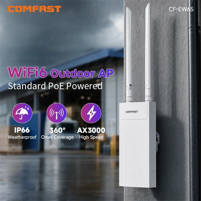COMFAST AX3000 Outdoor Access Point WiFi Booster Dual Band 2.4G/5.8GHz Extender IP66 Waterproof High Power Wifi Router/Repeater