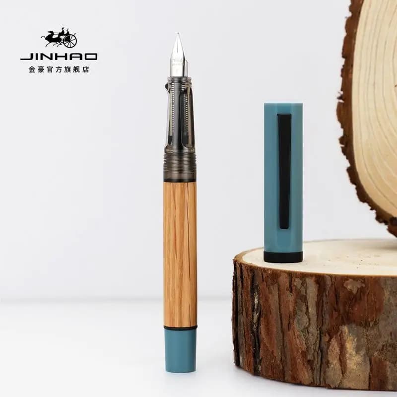 New JINHAO Fountain Pen Oak Pen Holder EF/F Pen Tip Student Hard Pen Calligraphy Practice Special Pen High Aesthetic Stationery