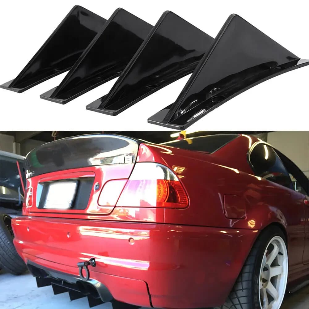LAICY per M3 E46 323i 530i 2003-2009 paraurti posteriore diffusore a labbro Defuzer pinne di squalo Spoiler curvo ala di labbro pinne di squalo Splitter