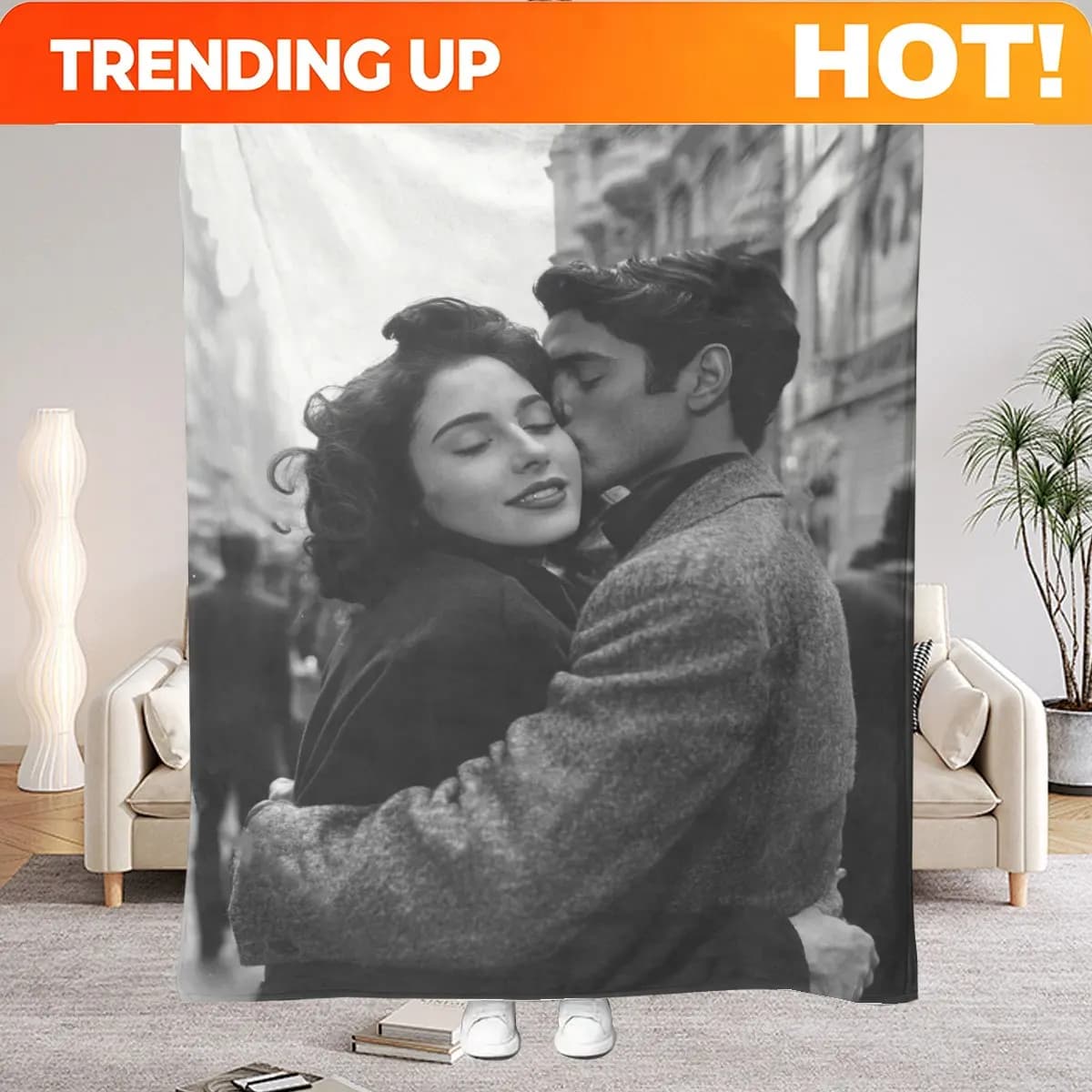 Customize 1 Piece of Custom DIY Personalized Photo Blanket for Your Loved One - Flannel Blanket with Personalized Photo, Soft an