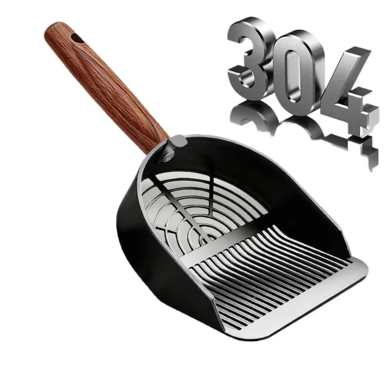 For 304 stainless steel/cat litter shovel shit shoveling artifact fine hole metal two-in-one tofu ore special large