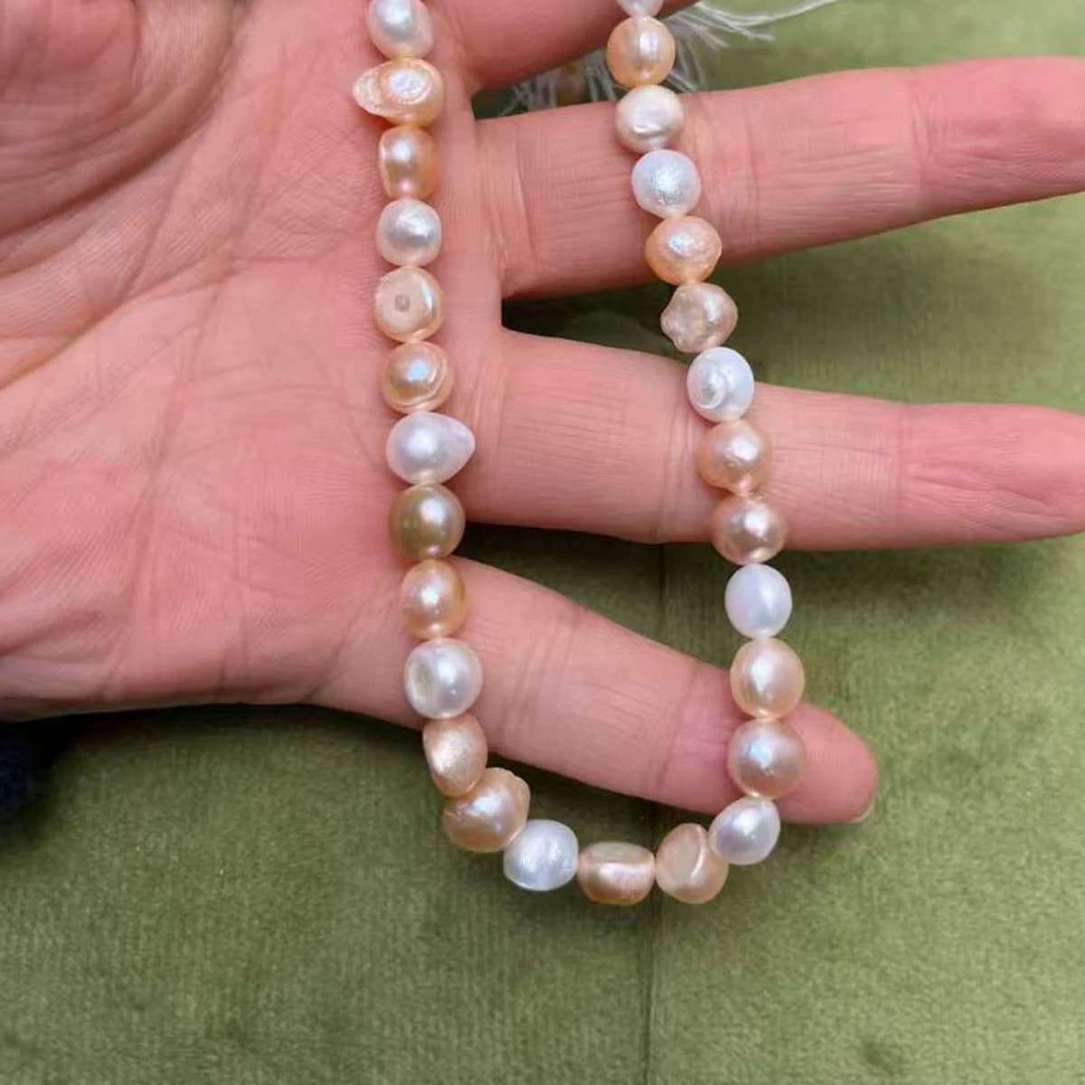 Perle Naturali Irregolari di Acqua Dolce 7-8mm, Colori Misti, per Creazione di Gioielli, Bracciali Fai-da-Te, Orecchini, Accessori, Regalo all'Ingrosso