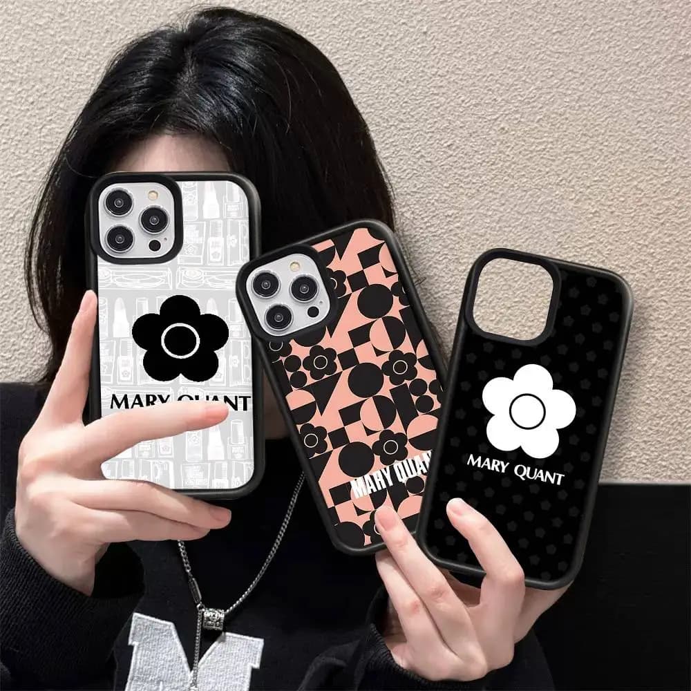 Fashion M-Mary-Q-Quants PC+TPU Phone Case For IPhone 17 16 15 14 PRO MAX 11 12 13 PLUS MINI Cover