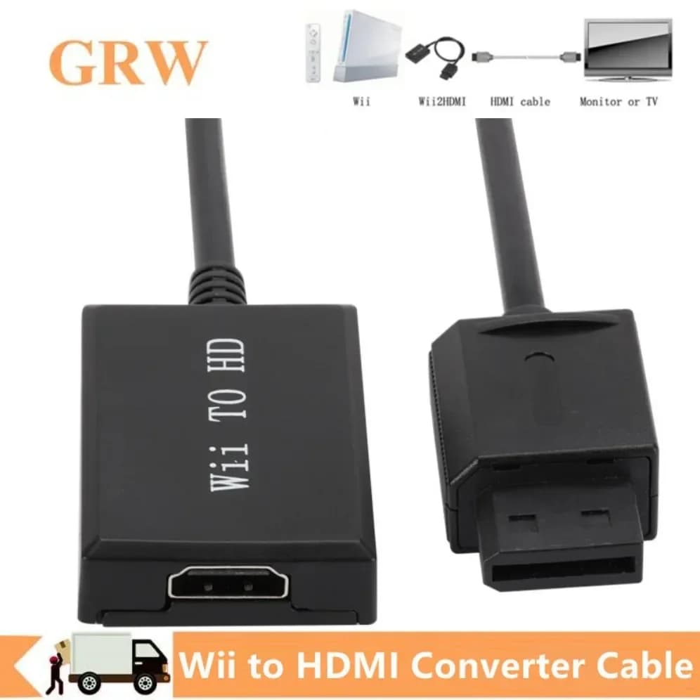 Adattatore convertitore compatibile Wii a HDMI HD 1080p Full HD 1080p 720p Cavo audio video Wii a HDMI per display monitor HDTV PC