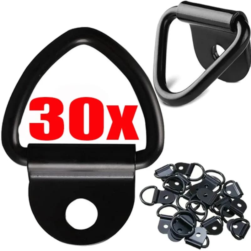 Anelli di ancoraggio per legare a forma di D neri Anello di legare per carico in ferro e acciaio inossidabile per rimorchi per camion per auto, barche camper