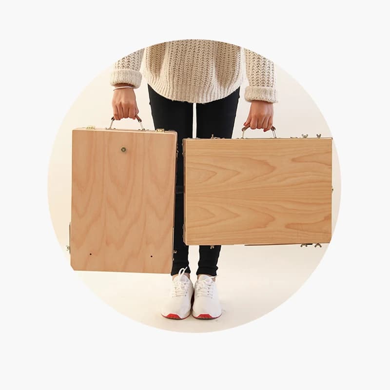 HX-5S Painting Easel Sketchbook for The Artist's Easel Table for Drawing Aluminum Alloy Artist Box Art Supplies Easel