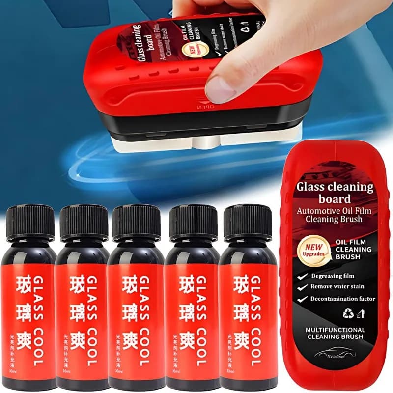 Dispositivo per la rimozione della pellicola dell'olio per vetro per auto Potente detergente per parabrezza Spugna per vetro per auto Spazzola per la pulizia Macchie d'acqua Macchia per strumenti per la pulizia dell'auto