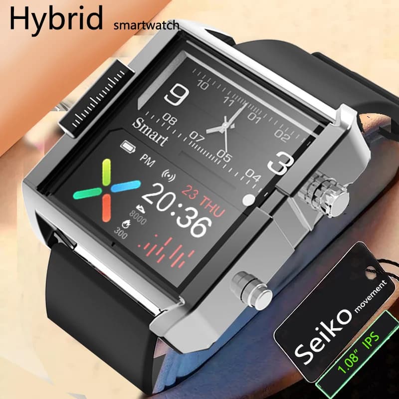 T9 Smartwatch Hybrid cardiofrequencymeter Waterproof IPS Blood Pressure Monitor Elegant Smart Watch Seiko Movement for IOS Android