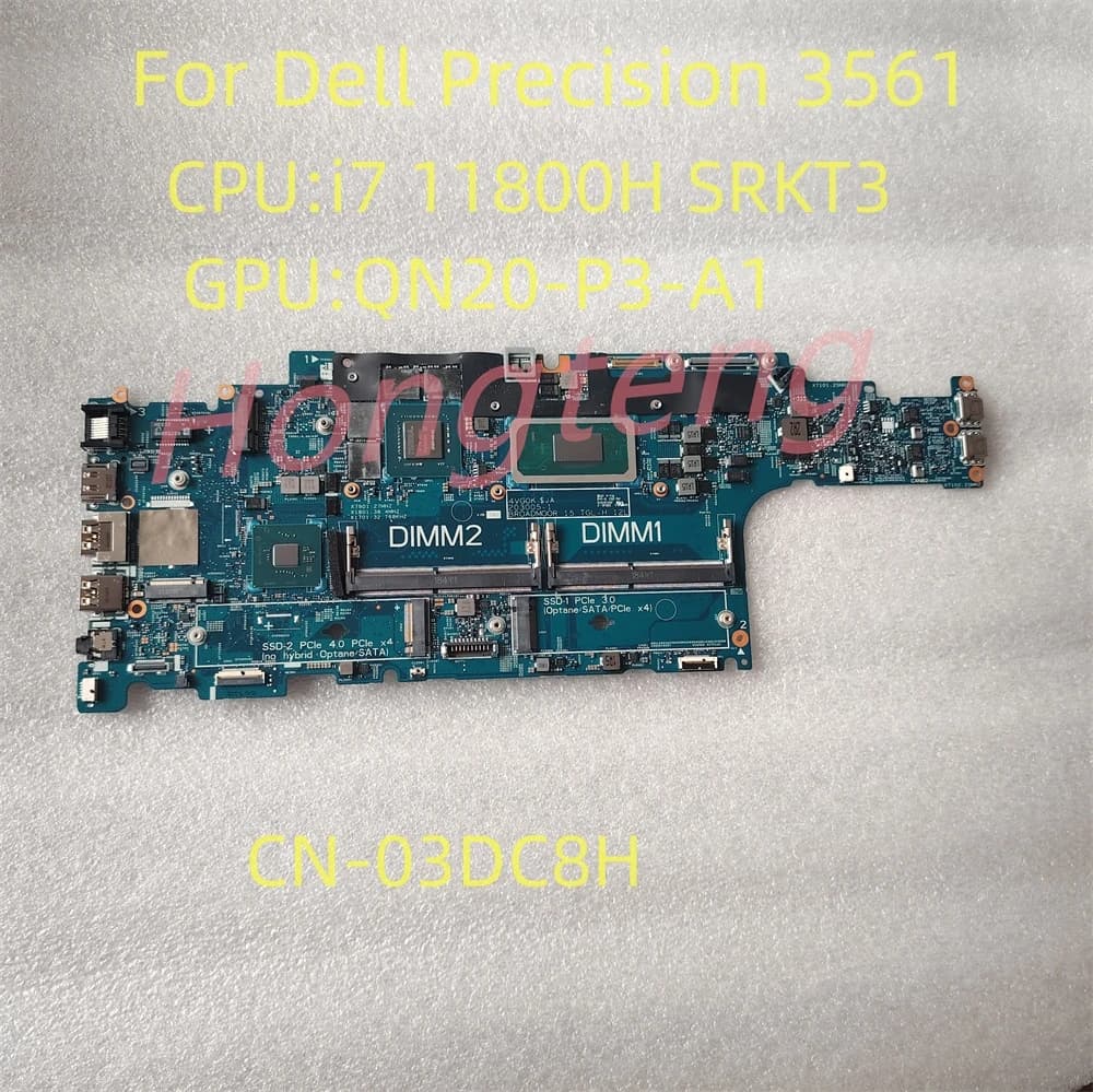 03DC8H 3DC8H 203005-1 For Dell Precision 3561 Latitude 5521 i7-11800H RTX A2000 Laptop Motherboard DDR4 Tested Fast Shipping