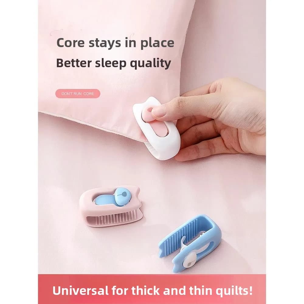 Invisible Needle-Free Quilt Holder Bed Sheet Duvet Cover Corner Anti-Slip Clip Removable Safety Invisible Quilt Fixing Device