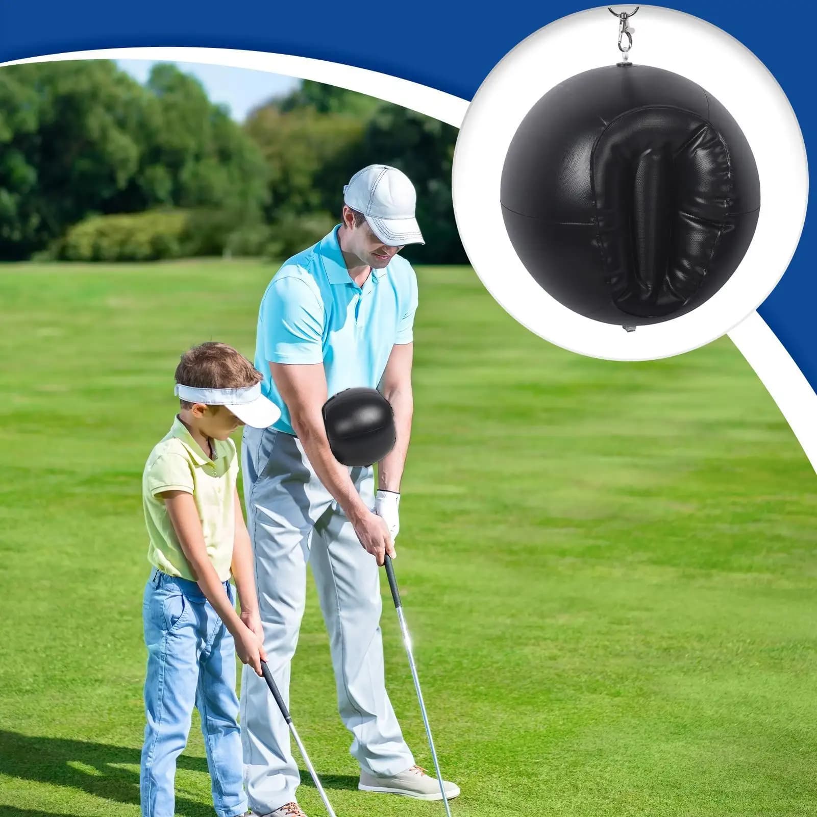 Inflatable Golf Swing Training Correction Ball Forearm Connection Posture Trainer Lightweight Auxiliary Practice Equipment