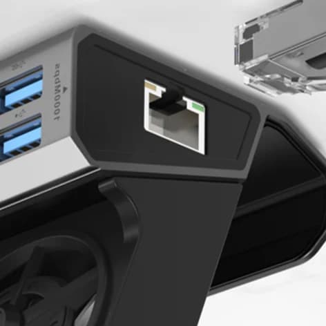 Base per TV con Hub HDMI, Dock Console Gigabit Ethernet 1000Mbps, Supporto Docking Station USB 3.0 2.0 Tipo C PD 100W per ROG Ally Game