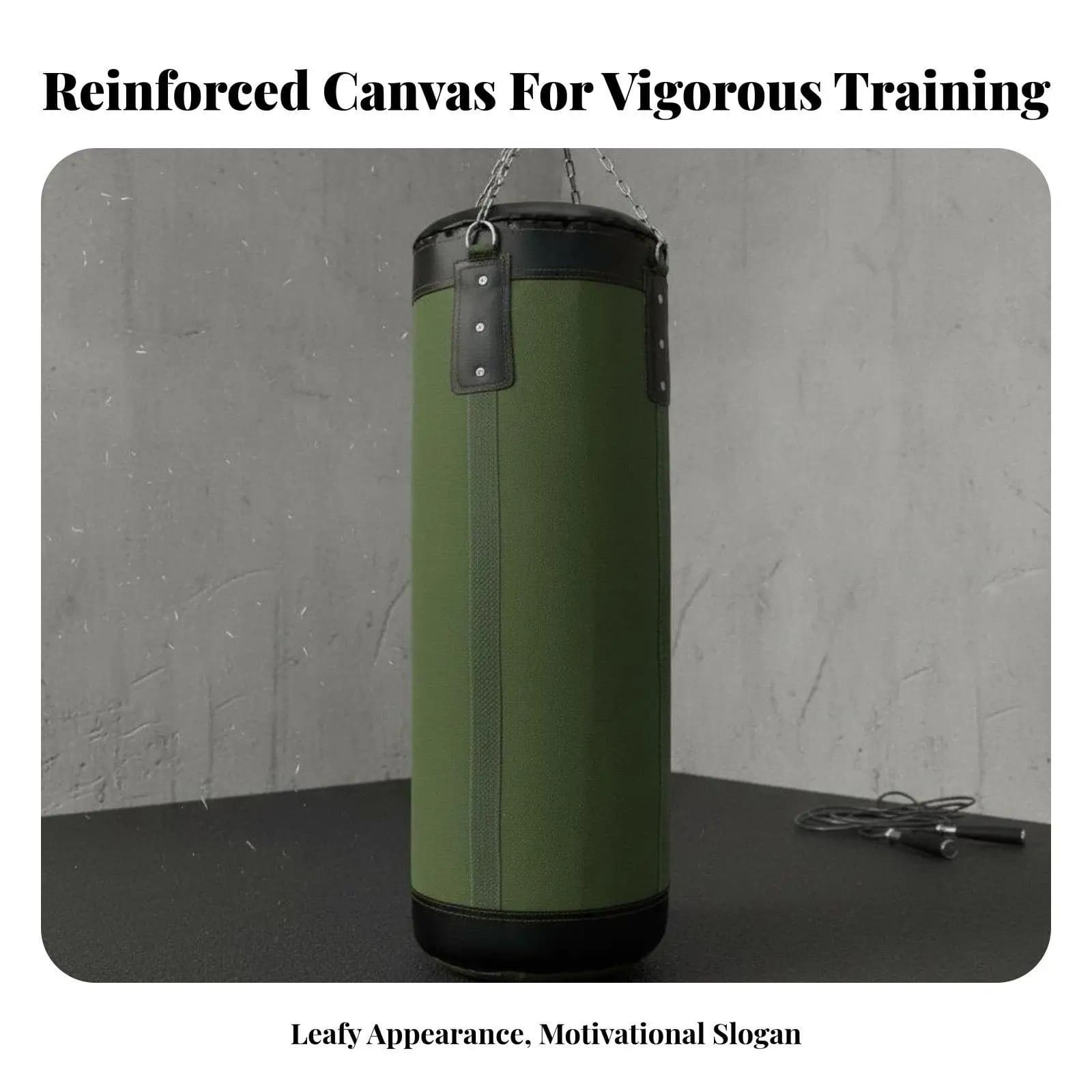 Durable Canvas Punching Dummy Empty Heavy Bag Adjustable Weight with Carabiners for Boxing Striking and Cardio