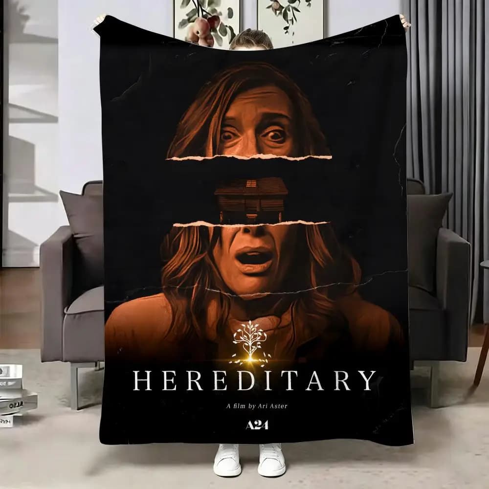 Movie H-Hereditary Throw Soft Warm Flannel Blanket, Multi-use Throw for Bed Sofa Office, Air Conditioning Nap Blanket