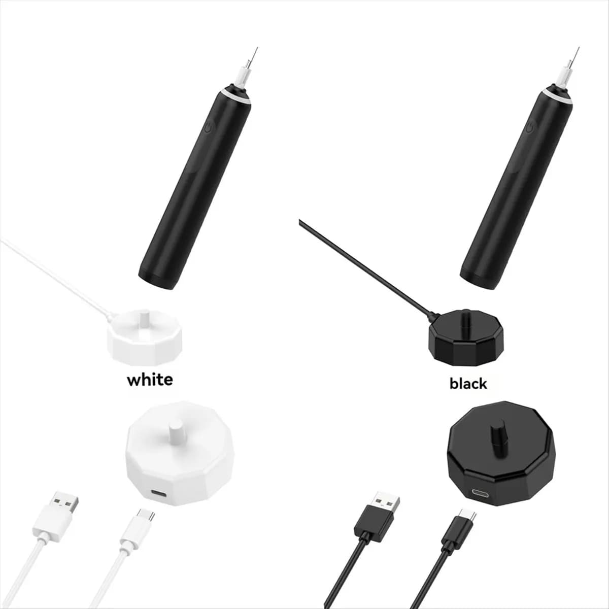 Base di Ricarica Magnetica USB-C AB25 per Spazzolino Elettrico Braun Oral-B, Cavo di Ricarica Rapida Nero