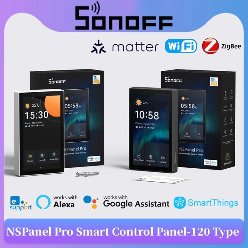 SONOFF NSPanel Pro 120 Type Control Panel Smart Home Energy Consumption Monitor Zigbee Gateway Integrated Support Alexa Google Home
