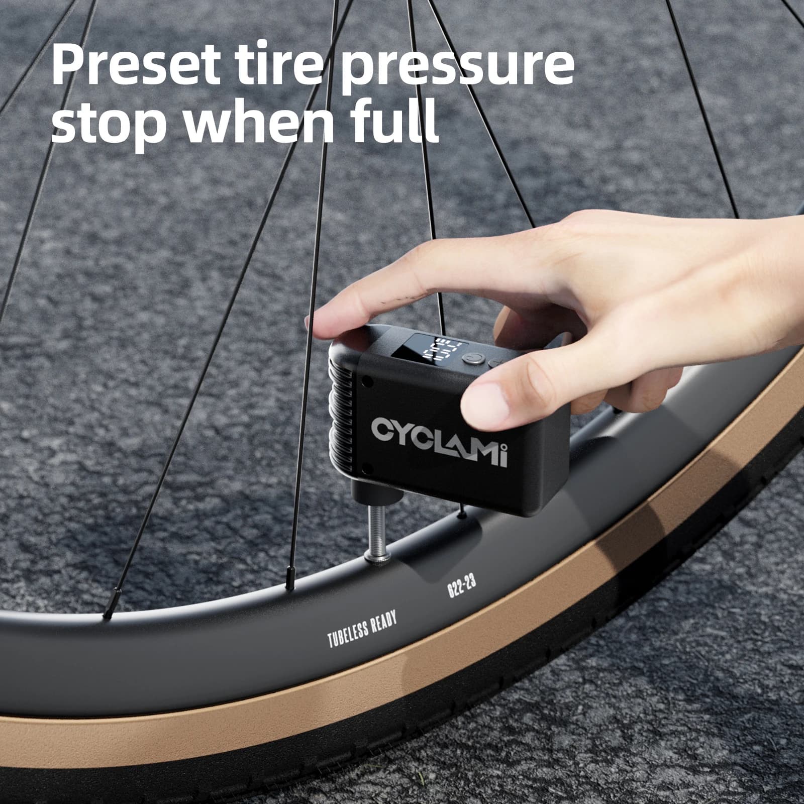 CYCLAMI A2 Mini pompa di aria elettrica bicicletta portatile gonfiatore d'aria senza fili valvola Presta Schrader accessori per bici da strada MTB all'aperto