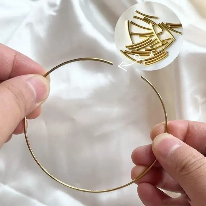 A52E 5Pcs Metal Craft Hoop Rings Wreath Macrame Craft Open Rings for Making Wedding Decoration, Wreath Decors, Dream Catcher