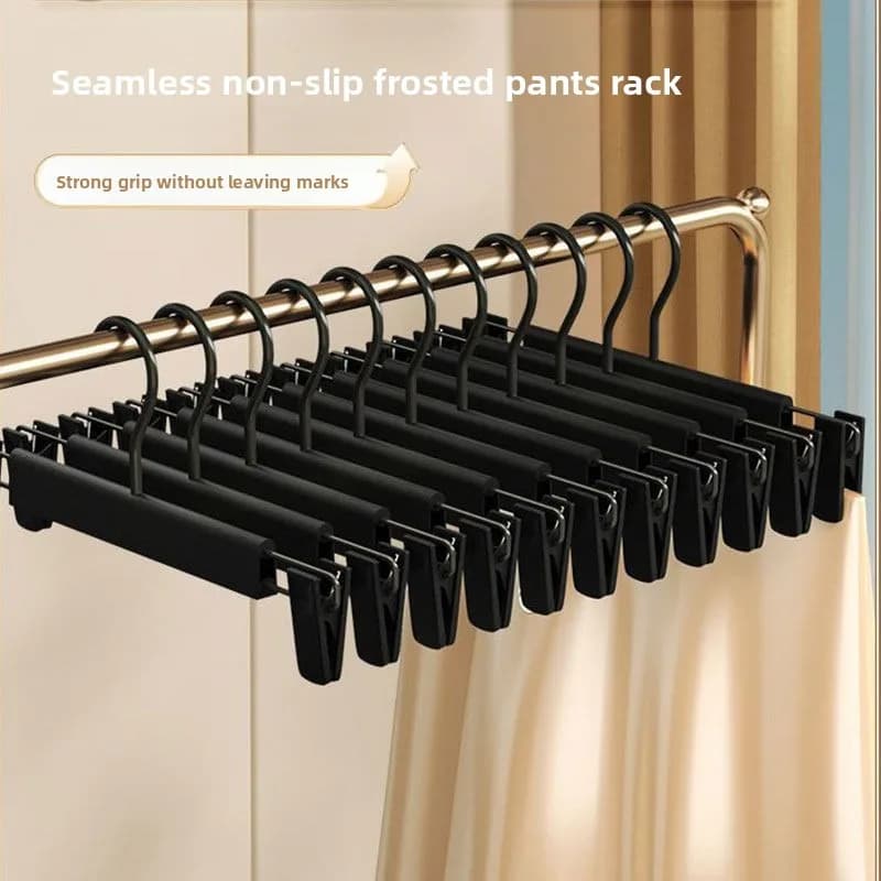 Appendiabiti per pantaloni con clip regolabili antiscivolo e gancio antiruggine per pantaloni, gonne, jeans, abiti