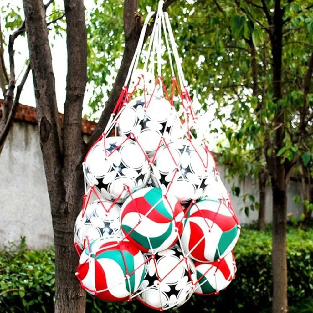 Portatile Carry Net Bag Balls pallavolo Outdoor durevole Standard Nylon Thread calcio basket Hoop Mesh Net