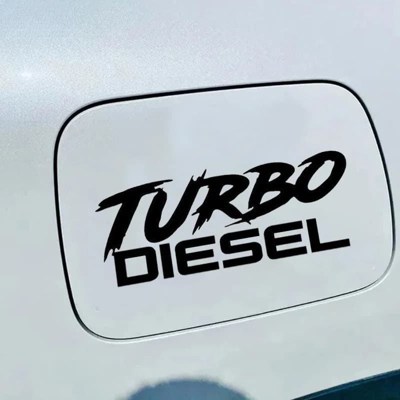 Fashion TURBO DIESEL Stickers, Waterproof PVC Vinyl Decals, Decor Accessories for Car Body, Trunk and Fuel Tank Cap
