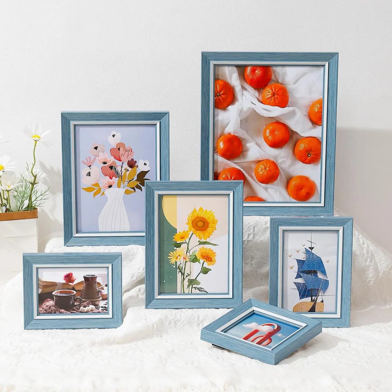 Cornice per foto Semplice Home Art Déco Cornice in plastica blu